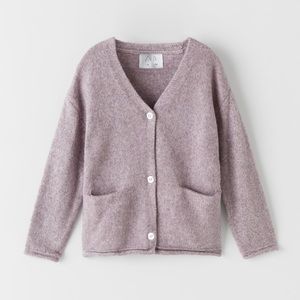 Zara Girls Classic V Neck Button Front Sweater Cardigan Size 13 to 14 Years NEW